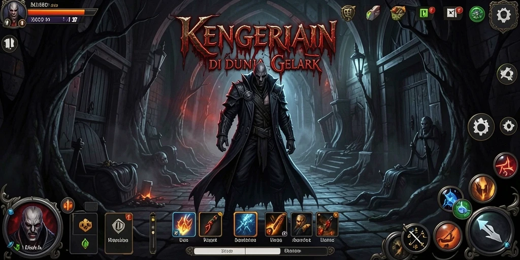 Screenshot gameplay <strong>55RP</strong> menunjukkan suasana mencekam di dalam gelap.