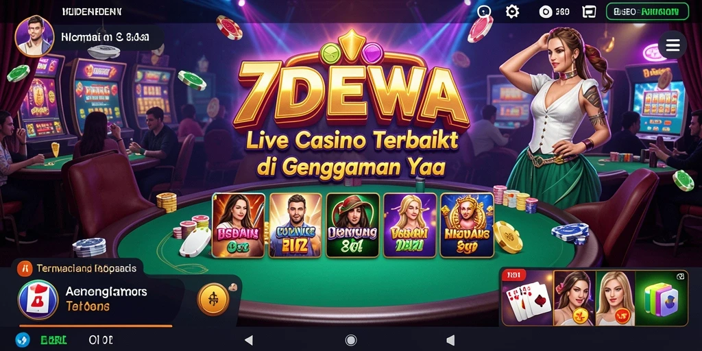 Tampilan gameplay Live Casino yang menarik di 7DEWA.