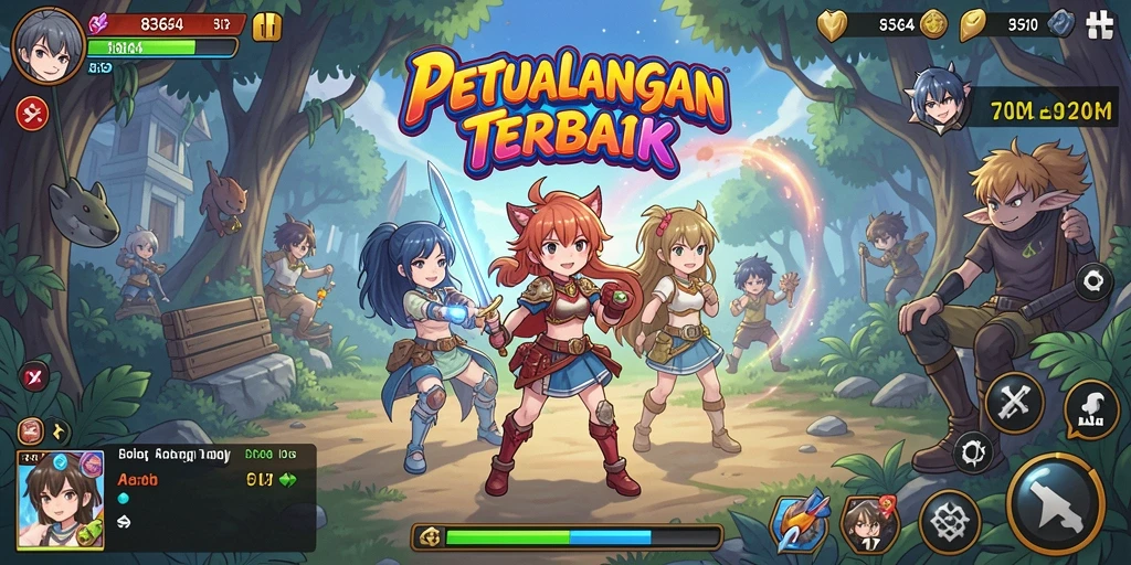 Screenshot utama 8364 menunjukkan karakter Anime dalam pertempuran seru.