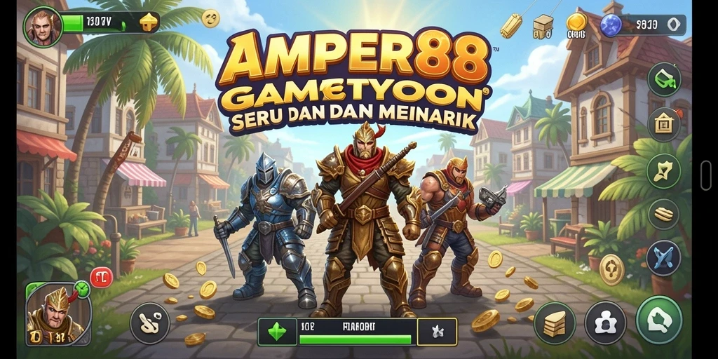 Gambaran gameplay menarik dari AMPER88 yang menampilkan manajemen perusahaan.