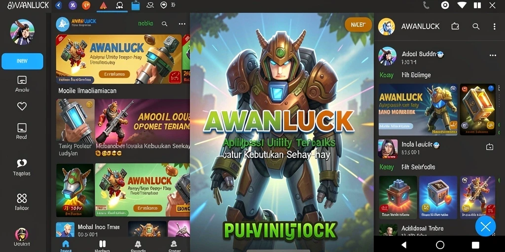 Tampilan aplikasi AWANLUCK dengan fitur pengingat keren.
