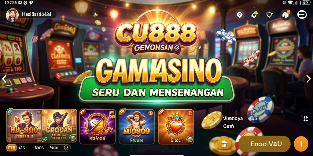 Screenshot utama CU888 menampilkan gameplay kasino yang seru dan interaktif.
