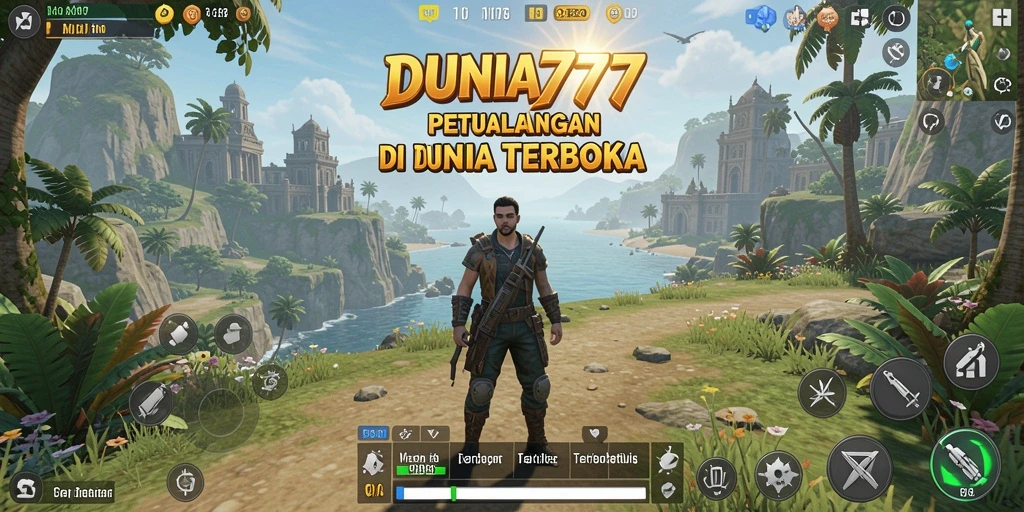 Tampilan gameplay DUNIA777 yang memukau dengan dunia terbuka.