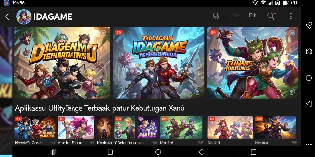 Tampilan antarmuka IDAGAME yang menarik dan fungsional.