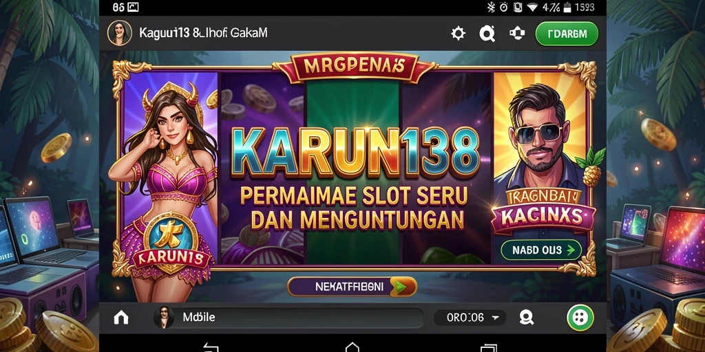 Screenshot gameplay KARUN138 menampilkan gulungan penuh warna dan fitur bonus.