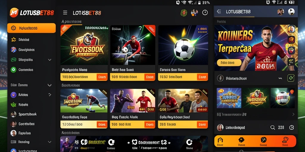 Screenshot permainan taruhan olahraga di LOTUSBET88 yang menarik.