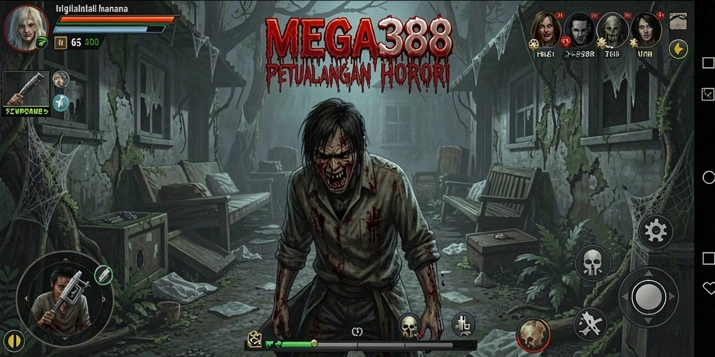 Screenshot menampilkan suasana mencekam dalam gameplay MEGA388.
