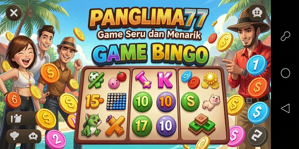 Tampilan gameplay seru dari PANGLIMA77 saat bermain Bingo.