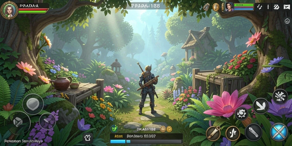 Tampilan gameplay seru PRADA188 saat merawat ladang.