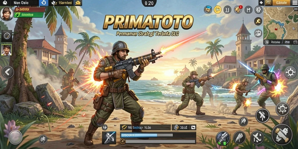 Tampilan gameplay PRIMATOTO yang menegangkan dan strategis.