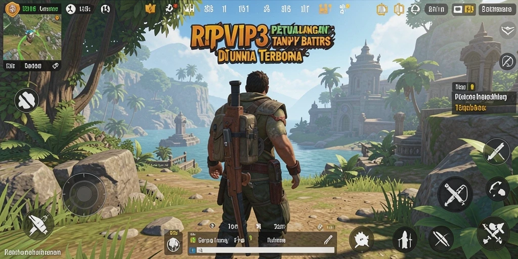 Screenshot gameplay RPVIP3 menampilkan petualangan seru di dunia terbuka.