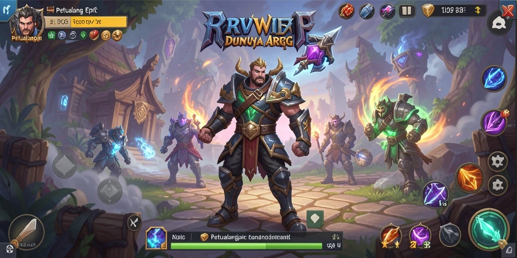 Tampilan gameplay ARPG yang menegangkan dengan pertarungan seru.