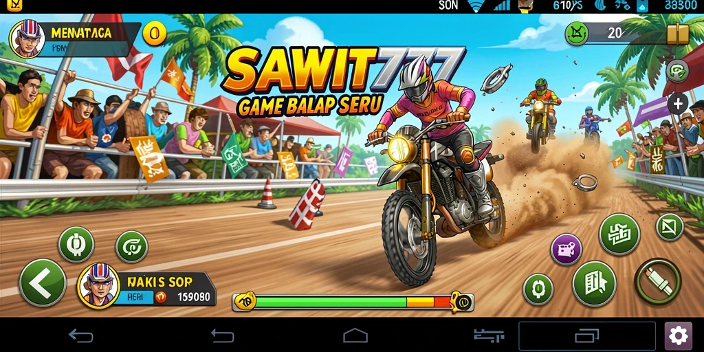 Tampilan seru gameplay balap di SAWIT777 yang mendebarkan.