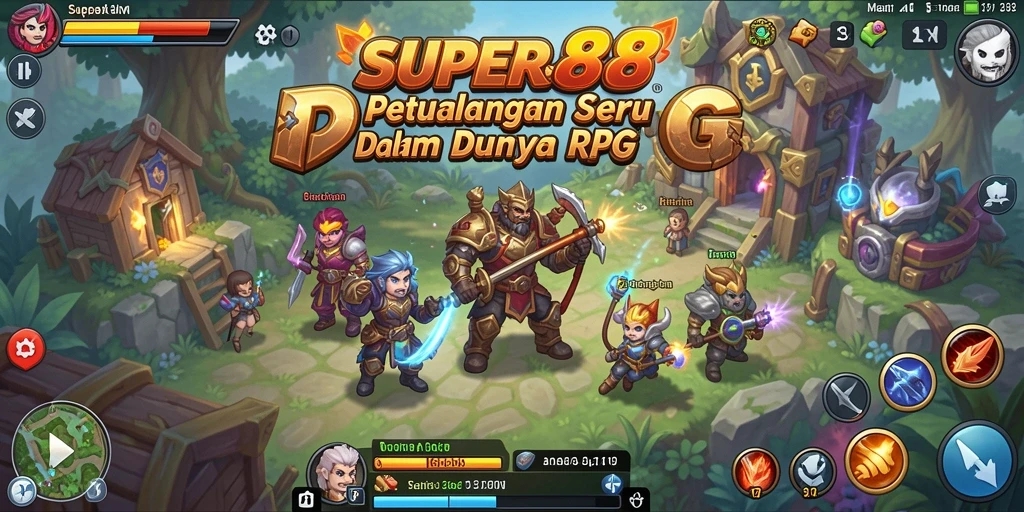 Tangkapan layar SUPER88 menampilkan petualangan RPG yang seru dan mendebarkan.