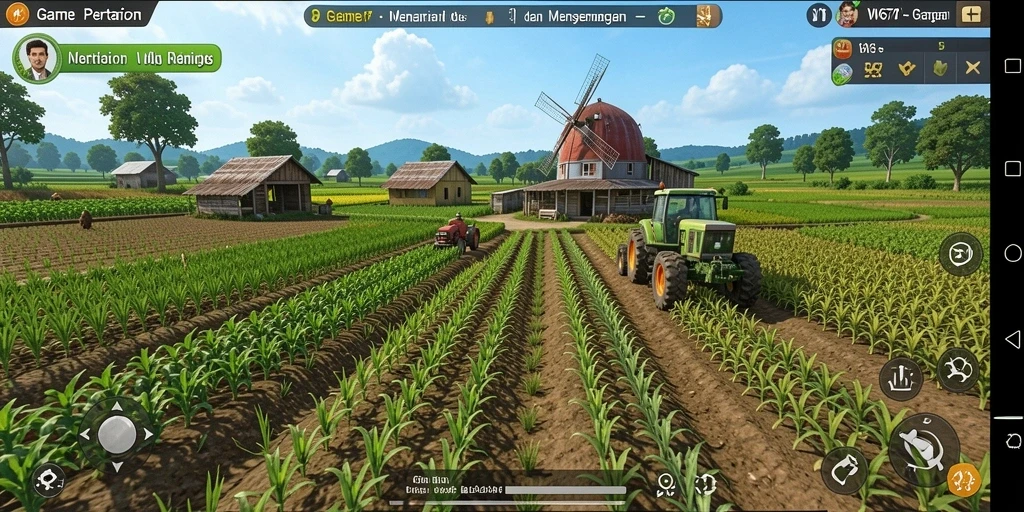 Screenshot menampilkan gameplay menarik saat bercocok tanam di W67.