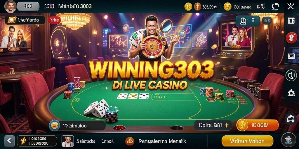 Tampilan permainan Live Casino yang seru dan mendebarkan di WINNING303.